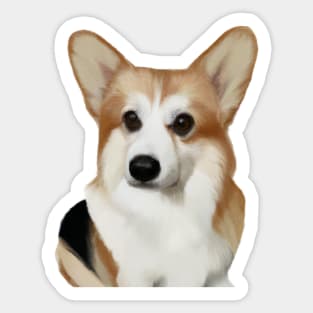 Cute Corgi Drawing Sticker